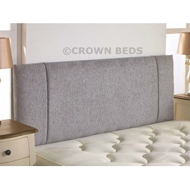 CROWNBEDSUK QUALITY PORTOBELLO CHENILLE HEADBOARD 2ft6,3ft,4ft,4ft6,5ft,6ft (4FT SMALL DOUBLE, Light Grey)