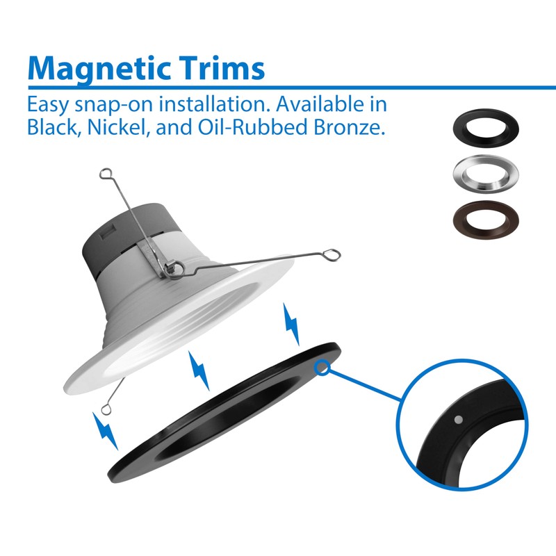 NICOR DLR56612120SWHBF DLR56(v6) 5/6-inch White 1200 Lumen Selectable Recessed LED