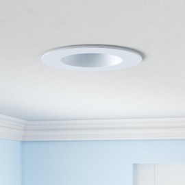 AH Lighting Smooth Reflector Trim Retrofit Kit, 6 Inch Dimmable LED 5CCT Downlight Recessed Lighting, 14 Watt, 1000 Lumens, Round Panel, ES Qualified, UL Listed