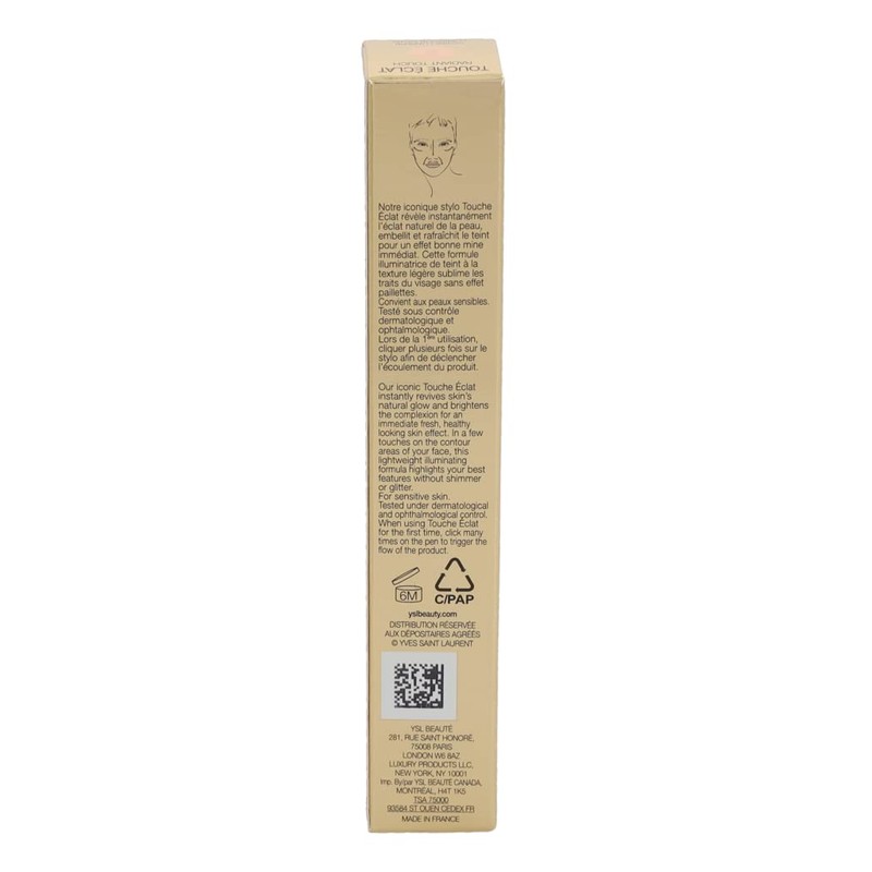 Yves Saint Radiant Touch/Touche Eclat #2 Luminous Ivory (Beige), 0.1