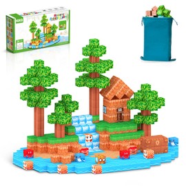 KKQ 100PCS Magnetic Blocks,STEM Building Toys for Boys Girls 3+,Toddler Sensory Constructions Stacking Magnet Blocks,Christmas Birthday Gifts for Boys Girls Age 4 5 6 7 8 9 10