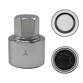 JEUCLEL 522 Wheel Locking Nut Key Compatible with VW VAG Volkswagen, (Socket OD 28mm - ID 25mm), Wheel Lock Nut Socket Adapter, Wheel Anti-Theft Lug Nut Removal Tool, Anti-Theft Screw Remover