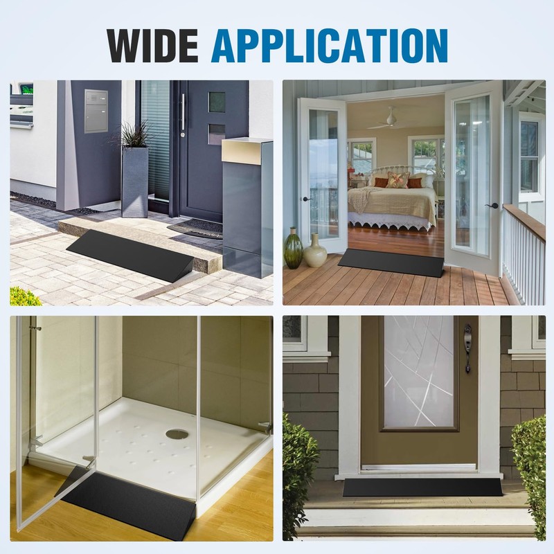 Nilight 1.6" Rise Threshold Ramp for Doorways, 19.7" Wide Low