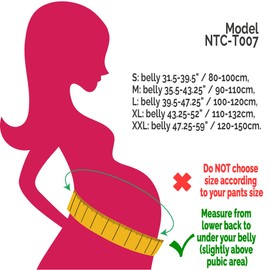 NEOtech Care Belly Band for Pregnant Women | Pregnancy Must Haves Maternity Belt | Abdomen, Waist, Pelvis & Back Support (Size M, Black Color)