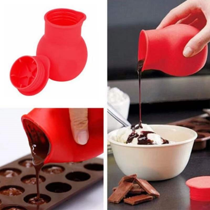 DD-life 3 Pcs Silicone Chocolate Melting Pot, Butter Sauce Milk