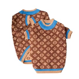 Everything Chic Designer Dog Clothes Sweater Shirt Outfit Small XS Teacup Cute Dogs Puppies French Bulldog Dachshund Chihuahua Cats Maltese Boy Girl (Medium, BlueChewypawtton)