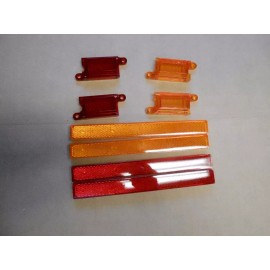 Vans  Fits 70 71 Cuda Barracuda Side Marker Light Lenses and Reflectors Lens Set NEW