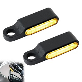 Pack of 2 6 LED Universal 12 V E24 Mini Motorcycle LED Indicator Motorcycle IP67 Waterproof Aluminium Alloy Indicator for Cruiser Chopper Scooter Quad