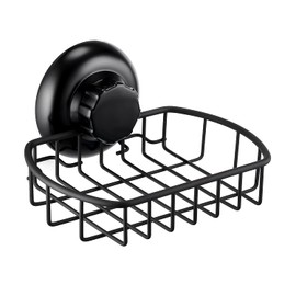 MaxHold No-Drilling/Suction Cup Soap Basket - Soap Dish Holder - Vaccum System - Stainless Steel Never Rust - for Bathroom & Kitchen