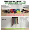 9 Hook Wall Mount Gym Storage Rack, Heavy-Duty Fitness Equipment