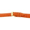 Tech Swiss TSA225-16G Watch Band Orange Genuine Leather Crocodile Grain