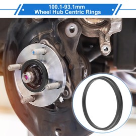 VekAuto 100.1mm to 93.1mm Car Wheel Hub Centering Rings Black Polycarbonate Wheel Center Shaft Shock Absorbing Hub Rings 4pcs