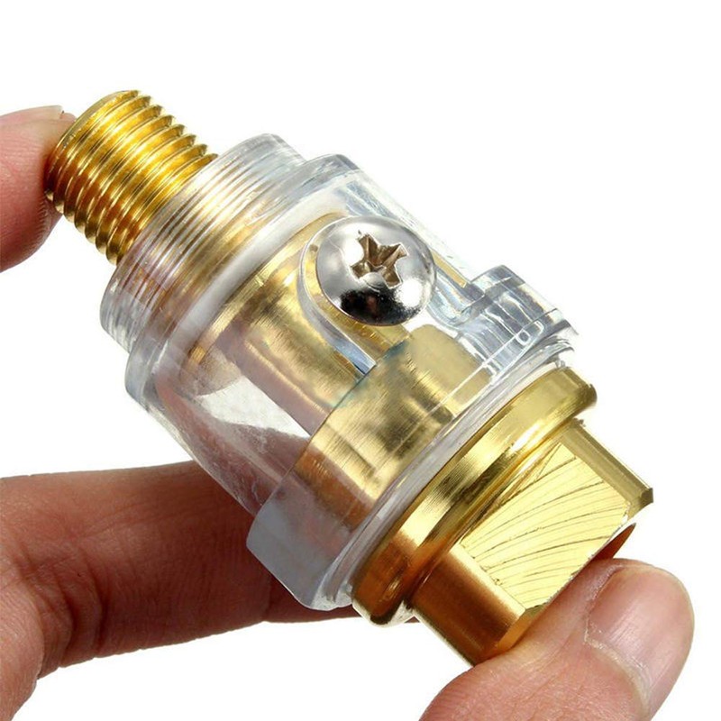 1/4 NPT-Threaded Male & Female Mini in-Line Automatic Oiler Lubricator