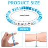 Lukiisoo 30pcs Swim Bracelet Gifts Bulk Blue Polymer Clay Beads