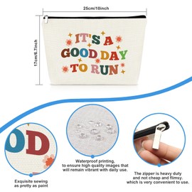 Running Gifts Makeup Bag Running Lover Gifts for Women Runner Gifts Marathon Runner Gifts Travel Cosmetic Bag Cross Country Running Gifts Zipper Toiletry Bag Inspirational Gifts for Runner Friends