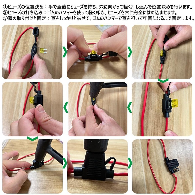 HiLiBoom Fuse Holder 16AWG 10pcs Fuse Box Fuse Clip Flat
