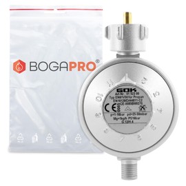 BOGAPRO 11 Levels Low Pressure Regulator, Adjustable Gas Pressure Regulator from 25-50 mbar Polybag