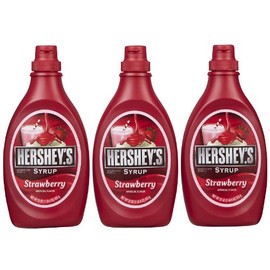 Hershey's Strawberry Syrup Bottle, 22 oz, 3 pk