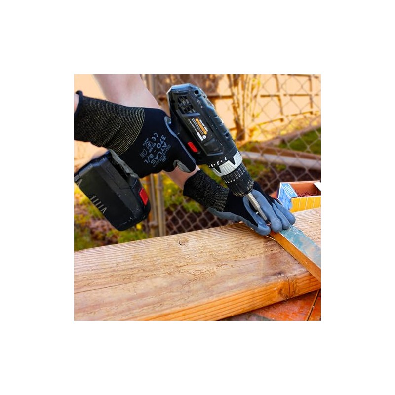 Showa Best 370B Atlas Nitrile Palm Coating Glove, 13-Gauge Seamless