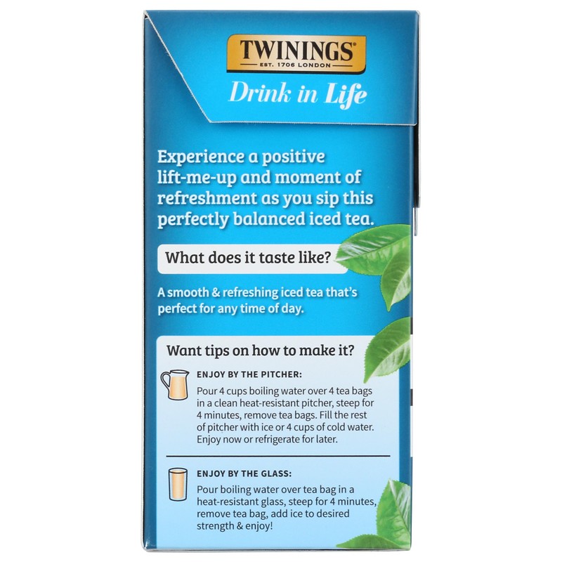 Twinings Pure Black Iced Tea Bags, 72 CT