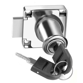 ZiYuya 4pcs Cam Lock with Keys Alike, Security Cabinet Lock Cupboard Lock Furniture Door Lock Mailbox Lock Drawer Lock Dresser Lock Postbox Lock Locker for Household Office Silver