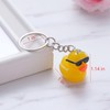 Lucky Duck Keychain, Cute Yellow Resin Duck with Sunglasses, Positive