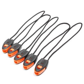 5 Pack Emergency Survival Whistle Kayak Canoe Fishing Lanyard Zipper Pull Cord Ends Lock Paracord Knife Outdoor Camp Hike Travel Kits