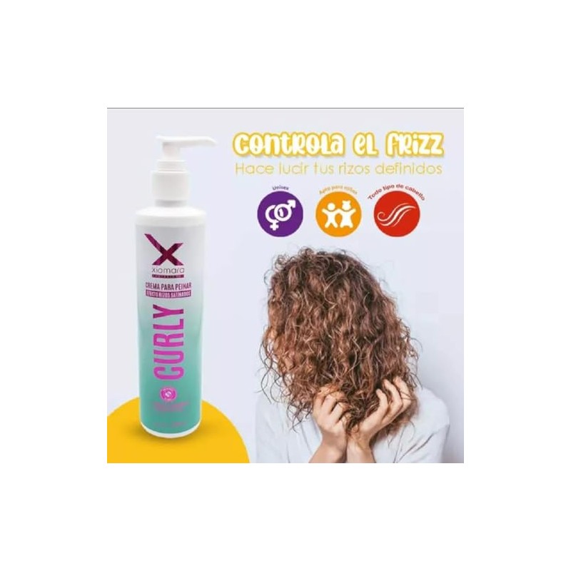 Xiomara Crema Para Peinar Curly Efecto Rizos Platinados Xiomara