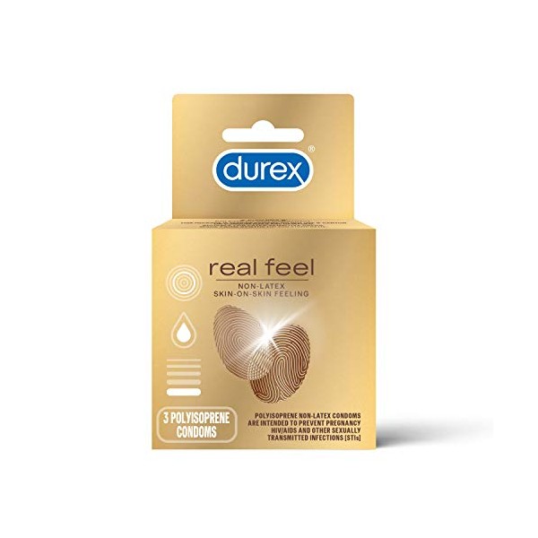 Durex Avanti Bare Real Feel Condoms, Non Latex Lubricated Condoms for Men with Natural Skin on Skin Feeling, FSA & HSA Eligible, 3 Count (Pack of 5)
