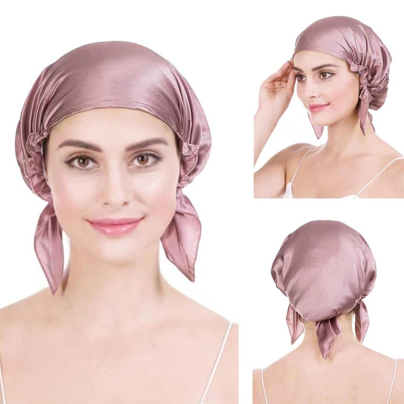 Emmet Women's 100% Silk Sleep Cap, Hair Beauty, Night Cap