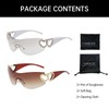 YAMEIZE Trendy Y2K Wraparound Heart Sunglasses - for Women Men