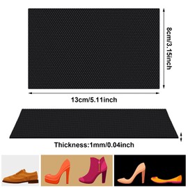 9 Pcs Self Adhesive Nonslip Shoe Pads Anti Slip Shoe Grip Sticker Shoe Sole Protectors for High Heels, Rubber Silicone Resistant High Heels Shoe Sole Cover (5.1 x 3.15 x 0.04 Inch)