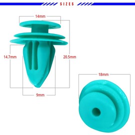 Mean Mug Auto 3132-20203A 100x Door Trim Panel Retainer 9mm Hole Clips for Toyota - Replaces OEM #: 90467-10188, 90467-A0005