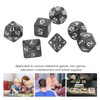 35Pcs Plastic Dice Kit Pearl Pattern White Numbers Polyhedral Dices