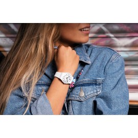 Swatch Ladies Watch Something White GW194