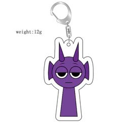 [Welcome] Splanky Keychains, Set of 10, Acrylic Keychains, Pendants, Singing Monster, Horror Game, Peripheral Goods, Character Charms, Key/Bag Decoration, Present, Unofficial