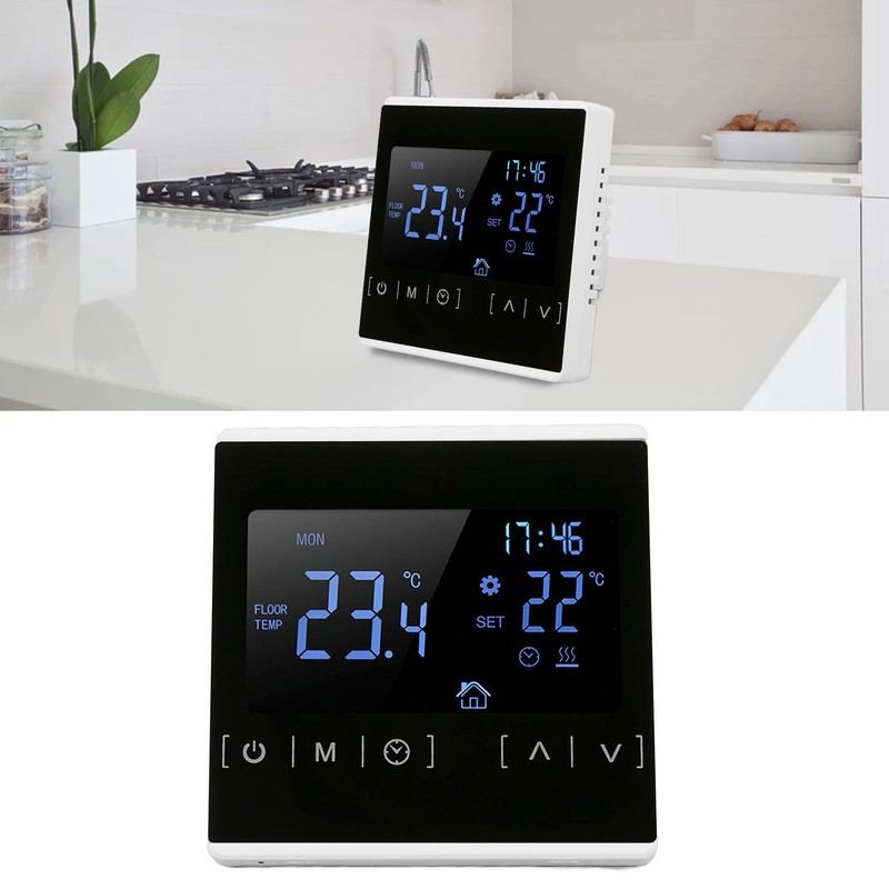 Smart Thermostat Backlit Touch Screen Dual Control Temperature Controller for