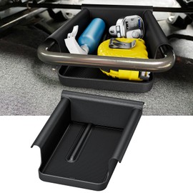 DIAMOOKY Front Under Seat Storage Box Compatible with Jeep Wrangler JL JLU 2018-2026 & Gladiator JT 2020 2021 2022 2023 2024 2025 2026 Accessories Hidden Organizer (Not for Power Seat)