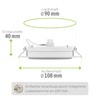 SSC-LUXon RX-3 Recessed Frame Ceiling Spotlight White Round - Recessed