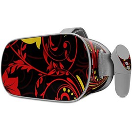 Decal Style Skin Wrap Compatible with Oculus Go Headset - Twisted Garden Red and Yellow (Oculus NOT Included)