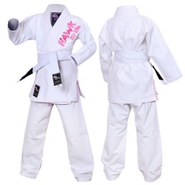 Brazilian Jiu Jitsu, Kids Jiu Jitsu Gi Children BJJ Gi Grappling Kimonos Lightweight with Free White Belt (K1, Blue)