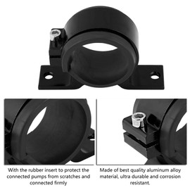 Fuel Pump Bracket, Aluminum Alloy 50mm Car Fuel Pump Mounting Bracket Single Filter Clamp (black)