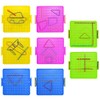 Oopsu 8 Pack Plastic Mathematical Manipulative Material Array Block Geo