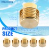Mtsooning 5PCS 1/2 Inch NPT Solid Brass Boat Drain Plugs,