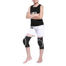 ANKOMINA Children Kids 2 Pairs Knee Pad and Elbow Support Set,Anti-Slip Breathable Flexible Elastic Knee Brace Knee Elbow Support Protector for Volleyball Football Dance Yoga Skating Baskeball Sport