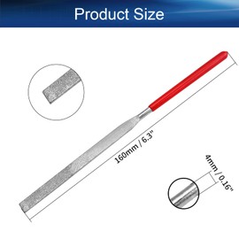 Auniwaig 150 Grit 4mm x 160mm Flat Diamond Needle File Small Needle File For Metal Sanding Sanding Jewelers Hobby Wood And More 1pcs