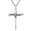 Goldenchen Fashion Jewelry Titanium Steel Nail Cross Charm Pendant Necklace