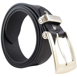 BELTINGER Designer Belt Made of Full Cowhide Leather with Metal Loop 4 cm Jeans Belt for Men and Women 40 mm, Tabac Silver