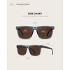 WearMe Pro Men's Square Sunglasses - (Crystal Indigo/Brown Lens)