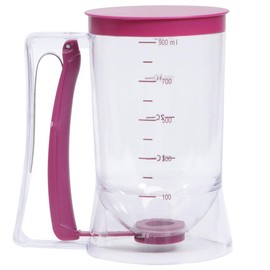 UPKOCH Pancake Batter Dispenser with Measuring Label for Baking Cupcakes Waffles Cakes and Muffins